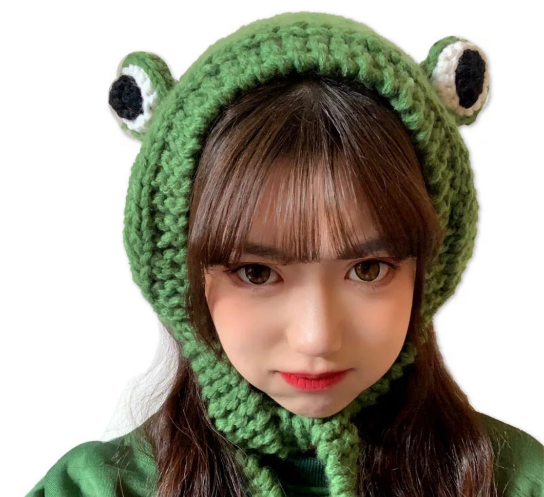 Frog Crochet Hat