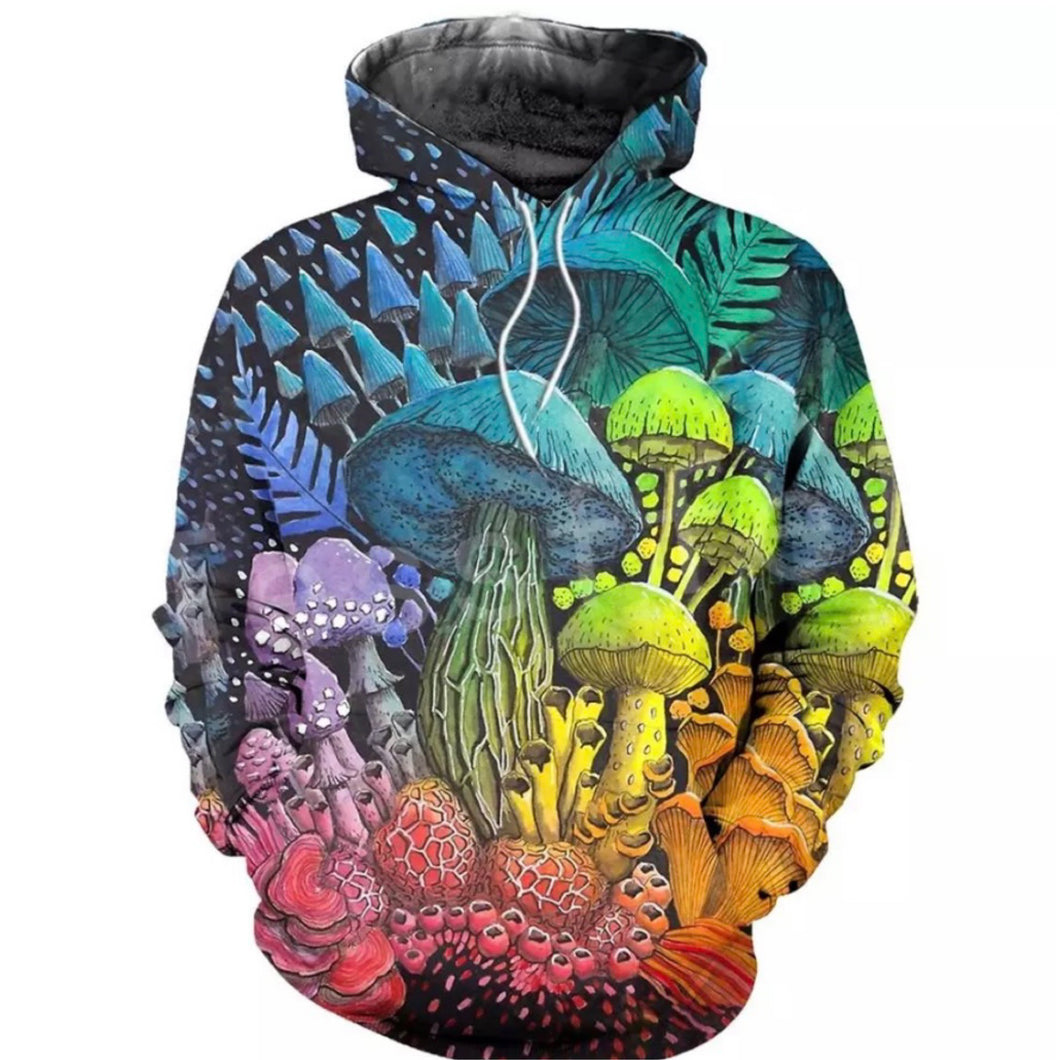 Rainbow  Mushroom Pullover